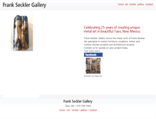 Tablet Screenshot of franksecklergallery.com